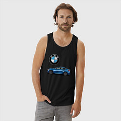 Майка мужская хлопок BMW X6, цвет: черный — фото 2