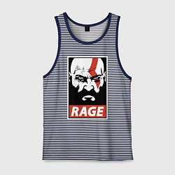 Майка мужская хлопок RAGE GOW, цвет: синяя тельняшка