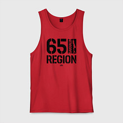 Майка мужская хлопок Регион 65 Сахалин, цвет: красный