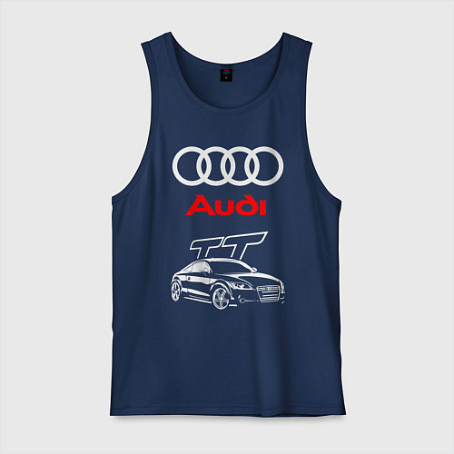 Мужская майка AUDI TT АУДИ ТТ СПОРТ / Тёмно-синий – фото 1