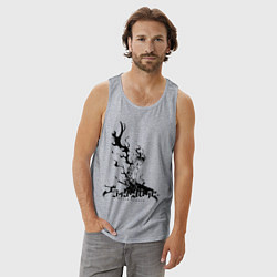 Майка мужская хлопок Черный Аста Черный Клевер, цвет: меланж — фото 2