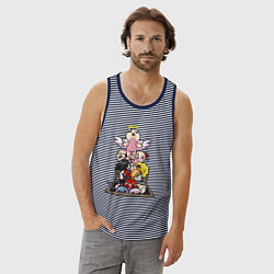 Майка мужская хлопок THE BINDING OF ISAAC, цвет: синяя тельняшка — фото 2