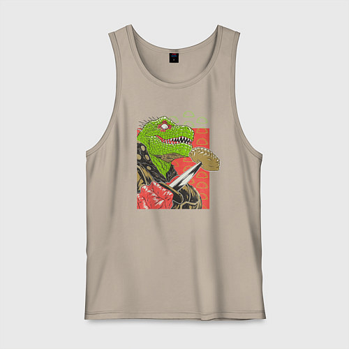 Мужская майка Caiman and Jiaozi / Миндальный – фото 1