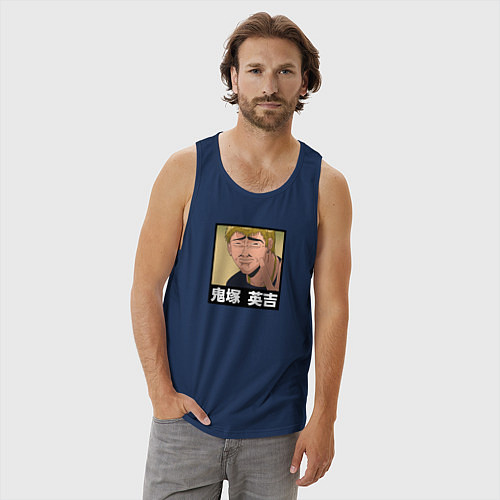 Мужская майка Onizuka face / Тёмно-синий – фото 3