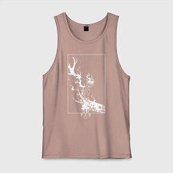 Майка мужская хлопок Черный Аста Чёрный клевер, цвет: пыльно-розовый