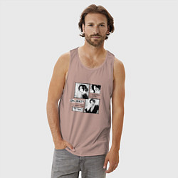 Майка мужская хлопок Oh wait Sherlock, цвет: пыльно-розовый — фото 2