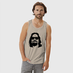 Майка мужская хлопок Большой Лебовски Big Lebowski, цвет: миндальный — фото 2