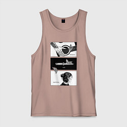 Майка мужская хлопок Endure and survive, цвет: пыльно-розовый