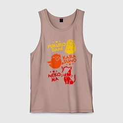 Майка мужская хлопок Символы школ Haikyu!!, цвет: пыльно-розовый