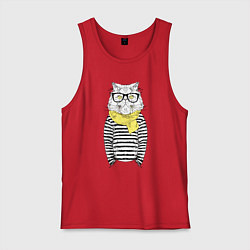 Мужская майка Hipster Cat
