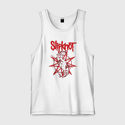 Майка мужская хлопок Slipknot Slip Goats Art, цвет: белый