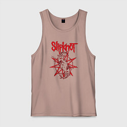 Майка мужская хлопок Slipknot Slip Goats Art, цвет: пыльно-розовый