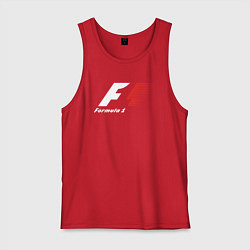 Майка мужская хлопок Formula 1, цвет: красный