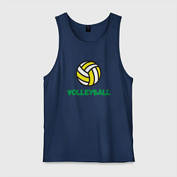 Майка мужская хлопок Game Volleyball, цвет: тёмно-синий