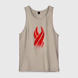 Майка мужская хлопок DEAD SPACE ОБЕЛИСК, цвет: миндальный