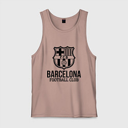 Майка мужская хлопок Barcelona FC, цвет: пыльно-розовый