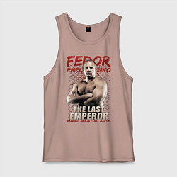 Майка мужская хлопок ФЕДОР ЕМЕЛЬЯНЕНКО, цвет: пыльно-розовый