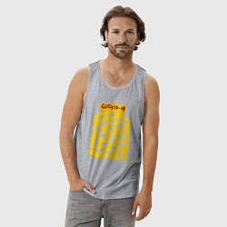 Майка мужская хлопок Corvid 19, цвет: меланж — фото 2
