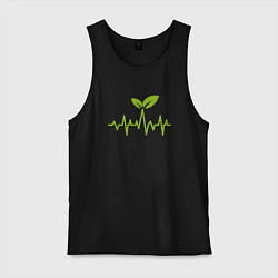 Майка мужская хлопок Vegan Pulse, цвет: черный