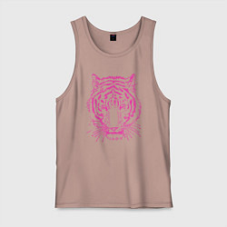 Майка мужская хлопок Pink Tiger, цвет: пыльно-розовый