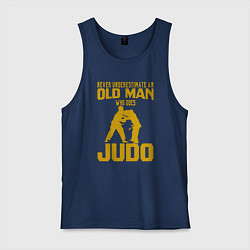 Майка мужская хлопок Old Man Judo, цвет: тёмно-синий
