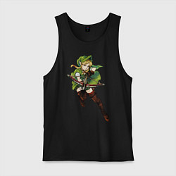 Майка мужская хлопок Zelda1, цвет: черный