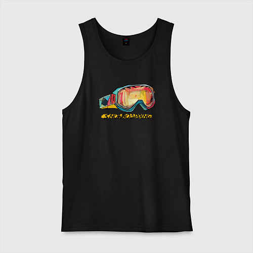 Мужская майка Очки сноубордиста / Черный – фото 1