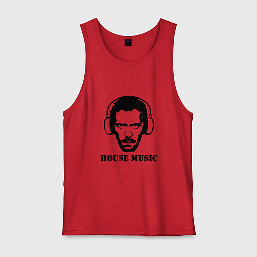 Мужская майка Dr House music / Красный – фото 1
