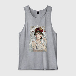 Майка мужская хлопок Princеss mononoke, цвет: меланж