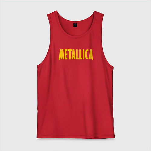 Мужская майка Новая надпись Металлики / Красный – фото 1