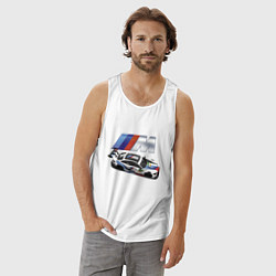 Майка мужская хлопок BMW Great Racing Team, цвет: белый — фото 2