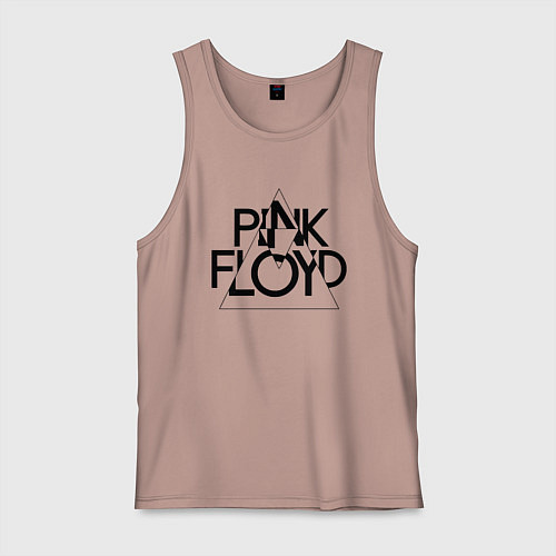 Мужская майка PINK FLOYD LOGO ПИНК ФЛОЙД / Пыльно-розовый – фото 1