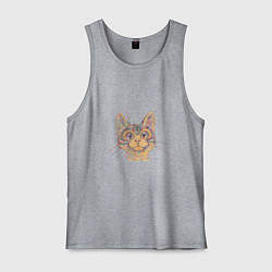 Мужская майка A 018 Цветной кот