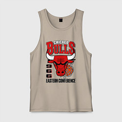 Майка мужская хлопок Chicago Bulls NBA, цвет: миндальный