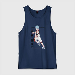 Майка мужская хлопок Бакскетбол Куроко Тэцуя Куроко, цвет: тёмно-синий