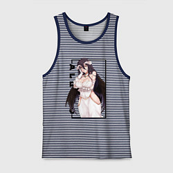 Майка мужская хлопок Альбедо Albedo Повелитель, цвет: синяя тельняшка