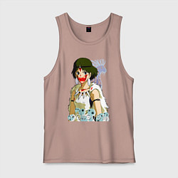 Майка мужская хлопок Angry princess, цвет: пыльно-розовый