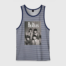 Майка мужская хлопок Легендарные музыканты, цвет: синяя тельняшка