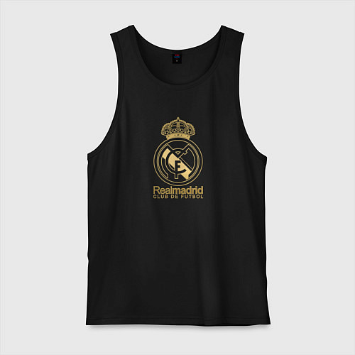 Мужская майка Real Madrid gold logo / Черный – фото 1