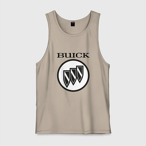 Мужская майка Buick Black and White Logo / Миндальный – фото 1