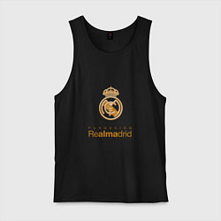 Майка мужская хлопок Real Madrid Logo, цвет: черный