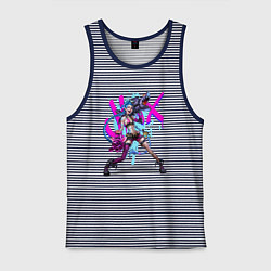 Мужская майка LOL JINX БРЫЗГИ КРАСОК