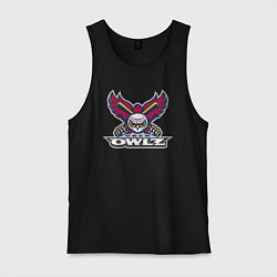 Майка мужская хлопок Orem Owlz - baseball team, цвет: черный