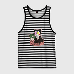 Майка мужская хлопок Deltarune - Got Kromer?, цвет: черная тельняшка