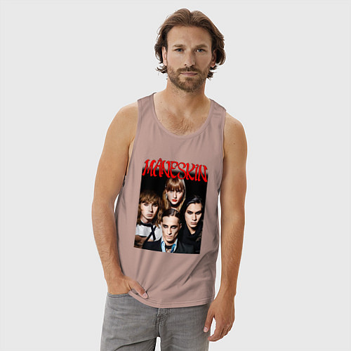 Мужская майка MANESKIN POSTER СОСТАВ / Пыльно-розовый – фото 3