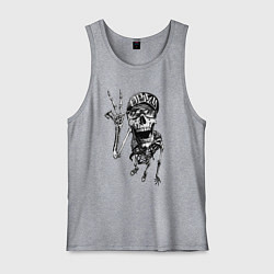 Майка мужская хлопок Skeleton dude, цвет: меланж