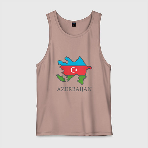 Мужская майка Map Azerbaijan / Пыльно-розовый – фото 1
