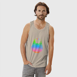 Майка мужская хлопок Stray: Gradient, цвет: миндальный — фото 2