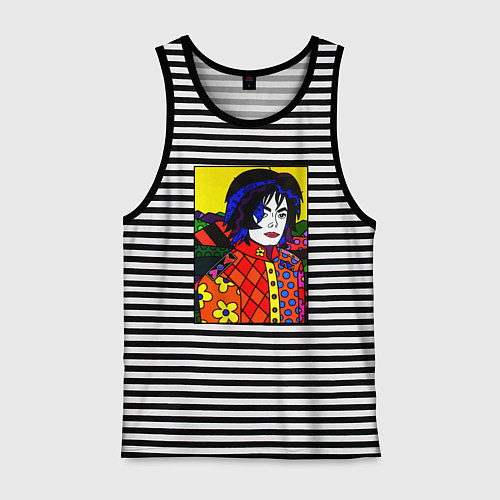 Мужская майка Ромеро Бритто Майкл Джексон / Черная тельняшка – фото 1