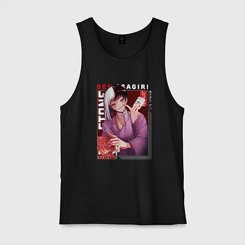 Мужская майка Доктор Стоун Dr Stone, Гэн Асагири / Черный – фото 1